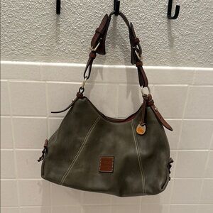 Dooney & Bourke Green Brown Hobo Bag